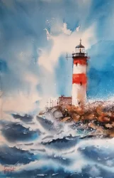 Un faro in un mare in tempesta