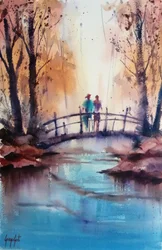 Una romantica passeggiata autunnale