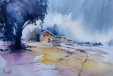 Sentiero del fienile invernale