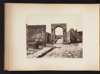 Veduta della Strada Mercurio a Pompei, Italia
