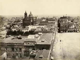 Veduta di Palermo da Porta Nuova, Sicilia, Italia, fotografia di Giorgio Sommer