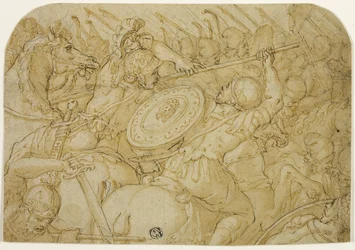 Scaramuccia di Cavalleria (recto); Schizzo Architettonico (verso)