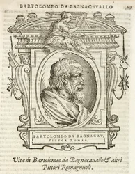 Milan, Biblioteca Braidense, Vite de piv excellent, Giorgio Vasari 1568, Bartolomeo Ramenghi called Bagnacavallo