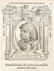 Milan, Biblioteca Braidense, Vite de piv excellent, Giorgio Vasari 1568, Giuliano and Antonio da Sangallo