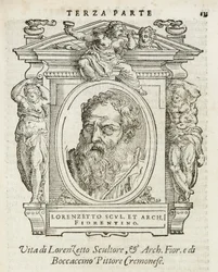 Milan, Biblioteca Braidense, Vite de piv excellent, Giorgio Vasari 1568, Lorenzo Lotti called Il Lorenzetto