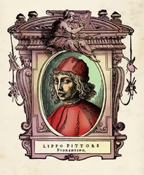 Ritratto di Lippo di Benivieni (XIII-XIV secolo) Incisione da 