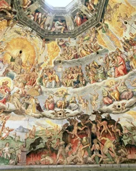 Il Giudizio Universale, dettaglio dalla cupola del Duomo, 1572-79