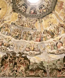 Il Giudizio Universale, dettaglio dalla cupola del Duomo, 1572-79