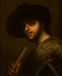 Ritratto di un uomo con una pipa o flauto, c.1497-1510