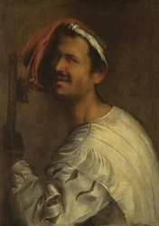 Cantante con il suo flauto