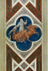 Elia portato in cielo, (dettaglio) dalla Vita e Passione di Cristo, di Giotto