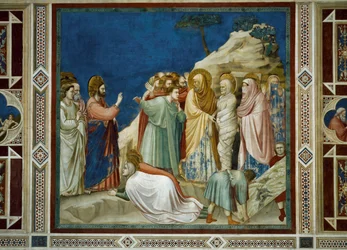 La Resurrezione di Lazzaro, dettaglio dalla Vita e Passione di Cristo, di Giotto
