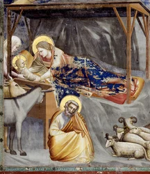 La Natività, dettaglio della Vergine e del Bambino, l