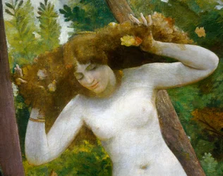 Alla fonte, di Giovanni, noto come Nino Costa (1826-1903) (dettaglio)