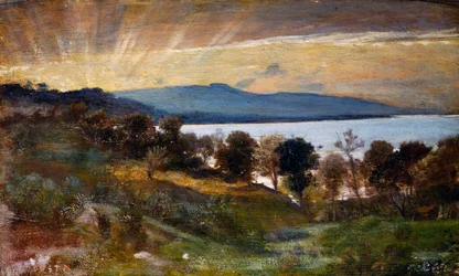 Paesaggio con effetto di sole