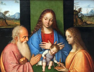 Vergine e Bambino















 con San Giuseppe e Lucia