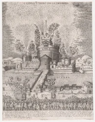 Speculum Romanae Magnificentiae: La Girandola al Castel Sant