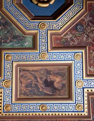 Sala delle Nozze di Alessandro e Rossana, dettaglio della decorazione del soffitto (dettaglio)