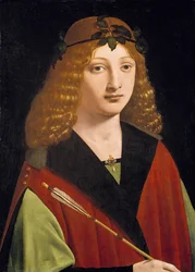 Ritratto di un giovane con una freccia, c.1500-10