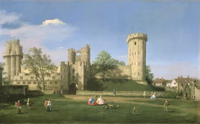 Castello di Warwick, fronte est dal cortile, 1752