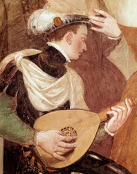 Inviti alla danza, dettaglio (affresco)