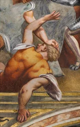 Navata Centrale, Prima Campata Sud, Cristo inchiodato alla Croce, Il Pordenone