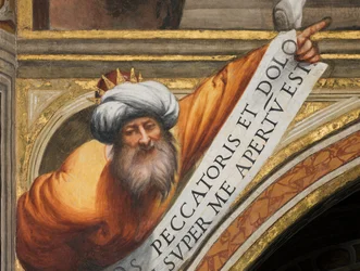 Navata centrale, Terza campata sud, Il Pordenone 1520, Busto con profeta