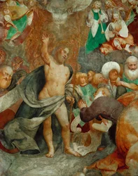 Cristo Giudice accoglie San Pietro in cielo