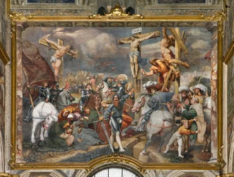 Controfacciata, Il Pordenone, Crocifissione 1520-21