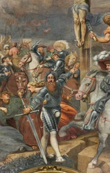 Controfacciata, Il Pordenone, Crocifissione 1520-21, (dettaglio)