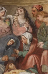 Controfacciata, Il Pordenone, Deposizione 1522, (dettaglio)