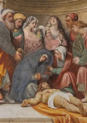 Controfacciata, Il Pordenone, Deposizione 1522, (dettaglio)