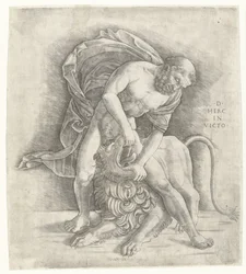 Ercole che combatte il leone di Nemea