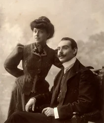 Alfredo Trombetta con sua moglie