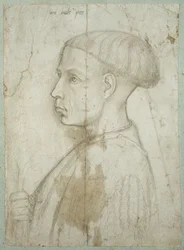 Busto di un giovane di profilo