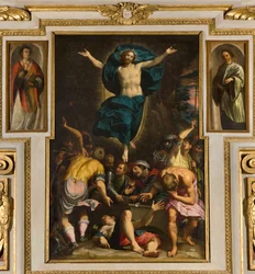Cappella della Madonna del Popolo, Secondo arco lato sud, Giovan Battista Trotti detto il Malosso, Resurrezione 1594