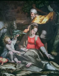 Riposo durante la fuga in Egitto, 1575-80 circa (olio su tela)