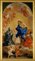 Une bienheureuse abesse recevant la communion des mains du Christ - Una suora riceve la comunione dalle mani di Cristo ...