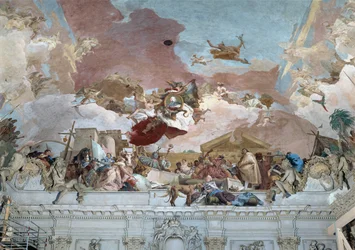 Apoteosi del vescovo Carl Philipp von Greiffenklau e la sezione Europa dell