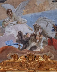 Palazzo Clerici, la Galleria degli Arazzi o la Sala del Tiepolo: "La quadriga del Sole illumina il mondo", (dettaglio)