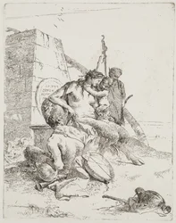 Famiglia di satiri con l