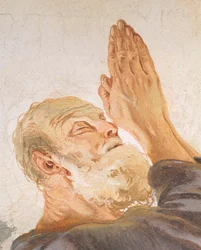 Abramo e gli angeli, di Giambattista Tiepolo (1696-1770), affresco, (dettaglio), Palazzo Arcivescovile, Udine