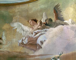 Gloria degli Angeli, di Giovanni Battista Tiepolo, affresco, Dettaglio, Oratorio della Purità, Udine
