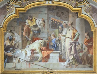 Italia, Bergamo, Cappella Colleoni, Decapitazione di Giovanni Battista