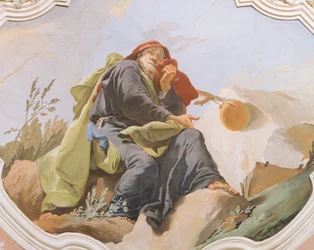 Il profeta Isaia, affresco, soffitto della Sala Rossa, Palazzo Arcivescovile di Udine
