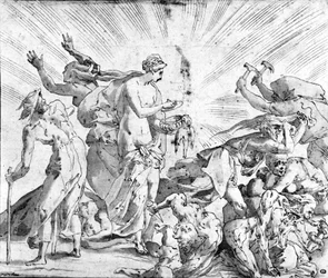 Il mito della scatola di Pandora, disegno del Rosso