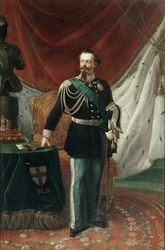 Ritratto di Vittorio Emanuele II di Savoia (olio su tela)
