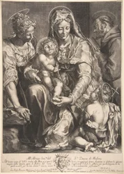 Vergine e Bambino con Santa Caterina, Francesco d