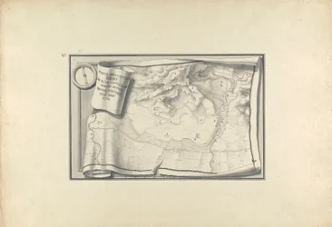 Piano delle rovine di Sardi con vestigia di edifici antichi ancora esistenti nel 1750