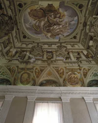 La caduta di Fetonte (1625) - Affresco en trompe l